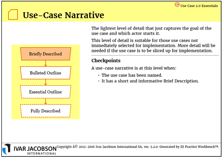 Use-Case Narrative - Efficiënte Analyse - Just Enough - DiVetro