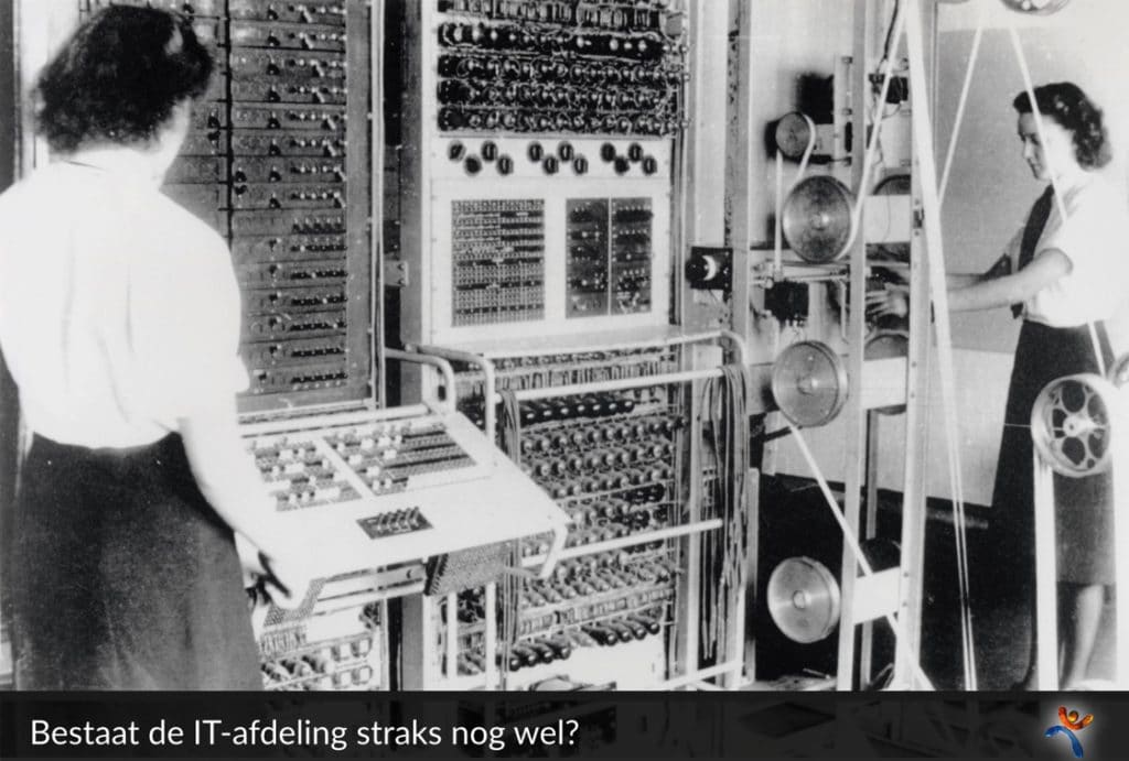 Het beheer van de Colossus, één van de eerste computers, tijdens de Tweede Wereldoorlog. Was Bletchley Park de eerste organisatie met een IT afdeling?